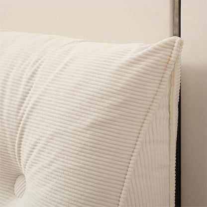 Headboard Pillow Triangle Backrest Wedge Cushion for Bed Sofa Dorm Room-Cream