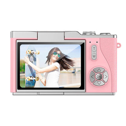 HD 1080P Retro Digital Camera with 2.4-inch Flip Screen for Photos & Video Pink