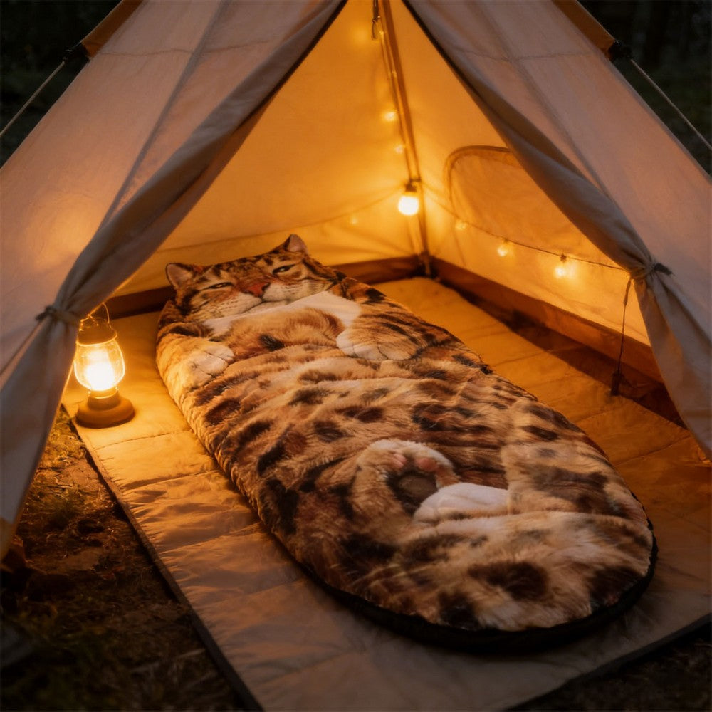 Cat Sleeping Bag Wearable Blanket for Camping Sleepovers Home Lounging Style3