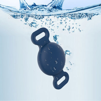 Ultra-Durable Anti-Lost Lightweight Silicone Waterproof Airtag Dog Collar Holder Cat Collar Cover-Dark Blue