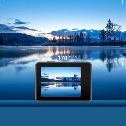6K 30FPS Action Camera with Waterproof Case Dual Screens and EIS Stabilization