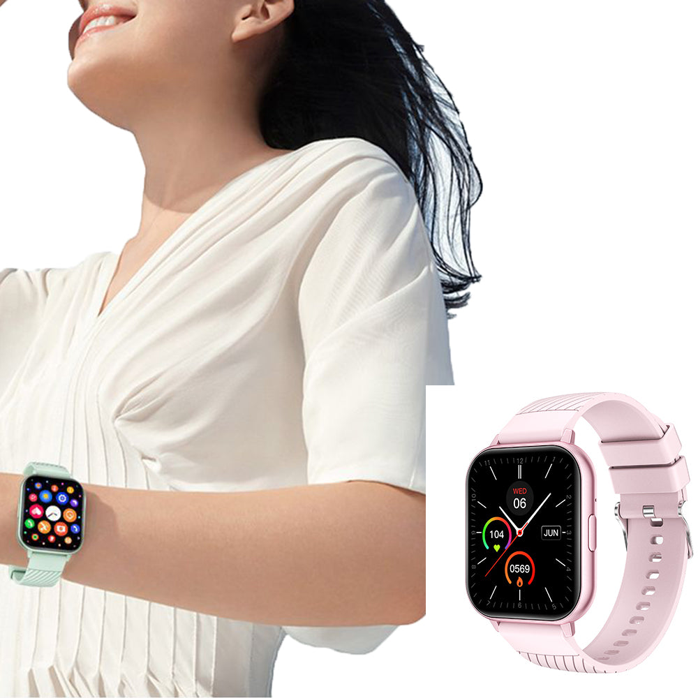 1.83 Inch Smartwatch with Bluetooth Calling and Multi Sport Modes-Pink