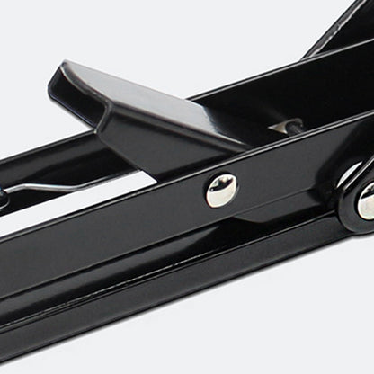 2Pcs 90 Degree Foldable Metal Shelf Brackets-Black