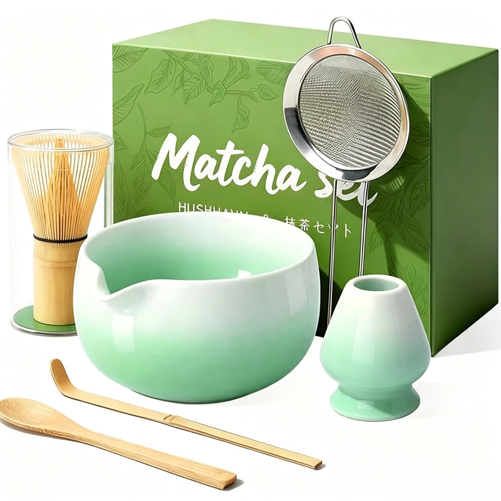 6Piece Matcha Whisk Set-Green
