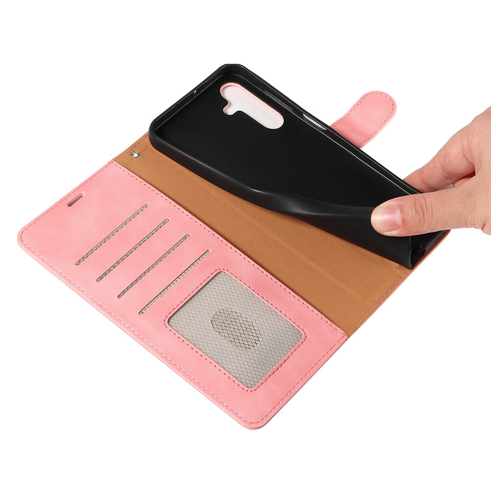 RFID Protective Flip Wallet Case for Samsung A17 A37 and A57 - Pink