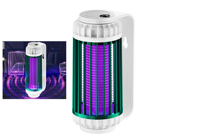 Electric Mosquito Killer Lamp Portable  USB Rechargeable Mosquito Zapper Fly Trap LED Night Light-Green