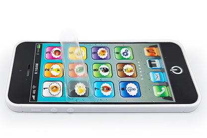 Learning Toy Play Cell Phone with 8 Functions and Dazzling Lights Interactive Toy for  Boys Girls-Black