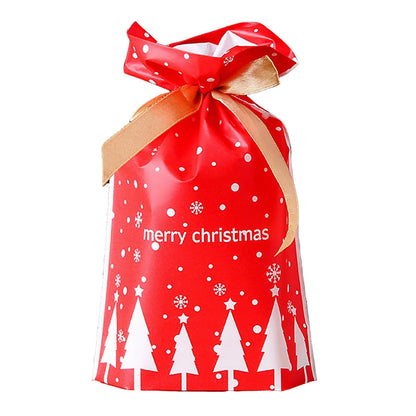 50PCS Christmas Candy Treat Bags Gift Wrapping Drawstring Bags for Holiday Parties Style 3