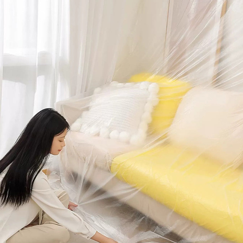 Clear Static Cling Furniture Cover Waterproof Painting Drop Film Sheet