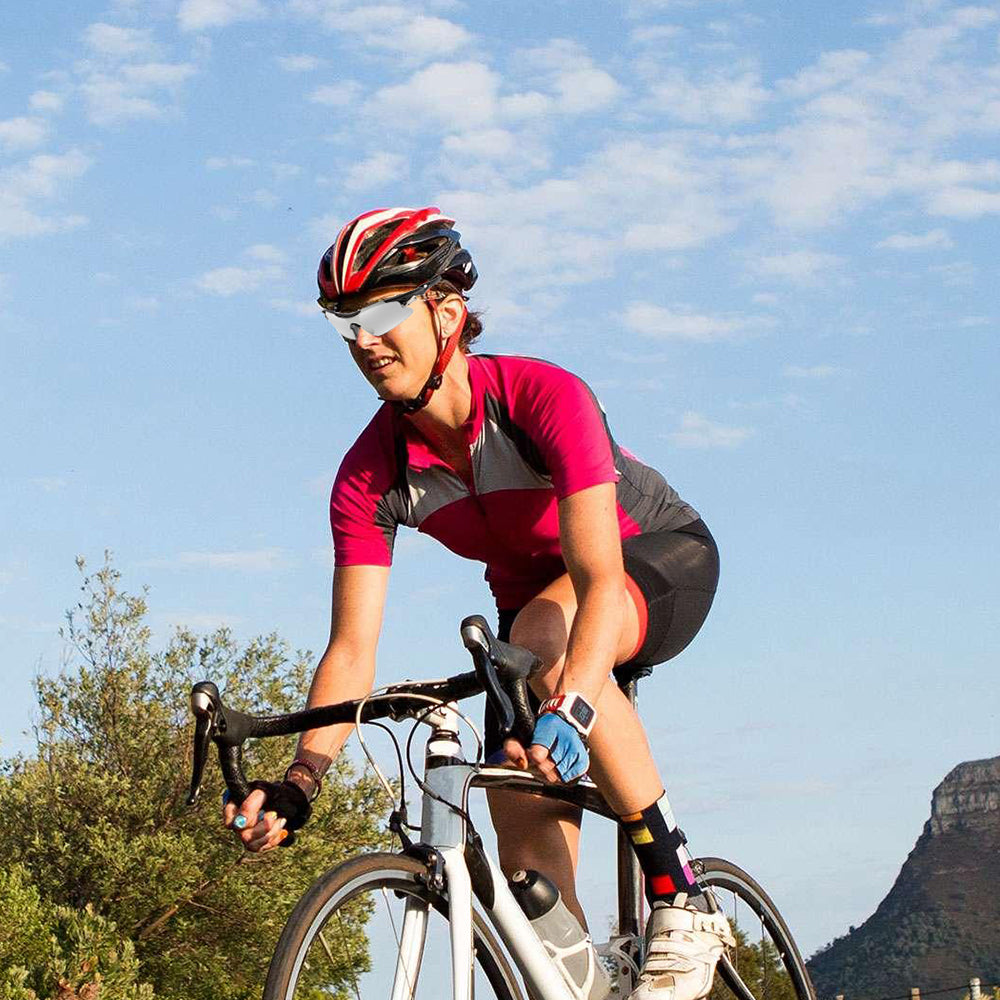 Cycling Running Glasses Sports Sunglasses for Men Women Blue White