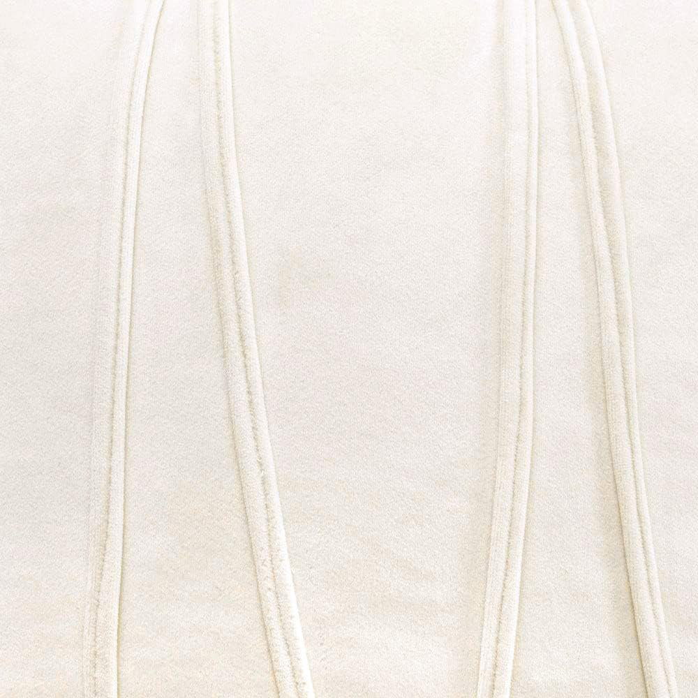 2PCS Velvet Stripe Cushion Covers Decorative Throw Pillow Cases for Sofa & Home Decor Beige