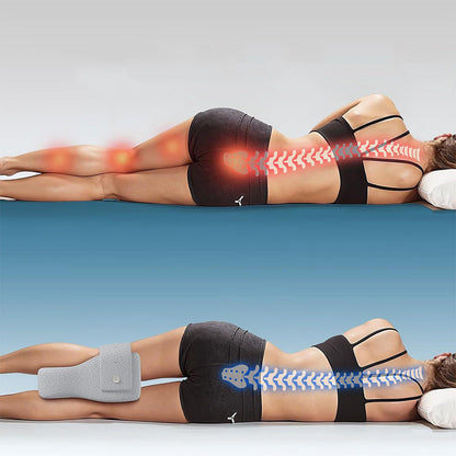 Memory Foam Knee Pillow for Side Sleepers Leg Pillow with Adjustable Strap Gray