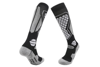 Ski Thermal Socks Thermal Knee High Socks for Snowboarding Winter Warmth Socks -Black