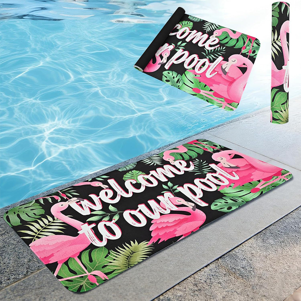 Summer Pool Floor Mat Non Slip Diatomite Mat for Outdoor Patio Beach-Style2