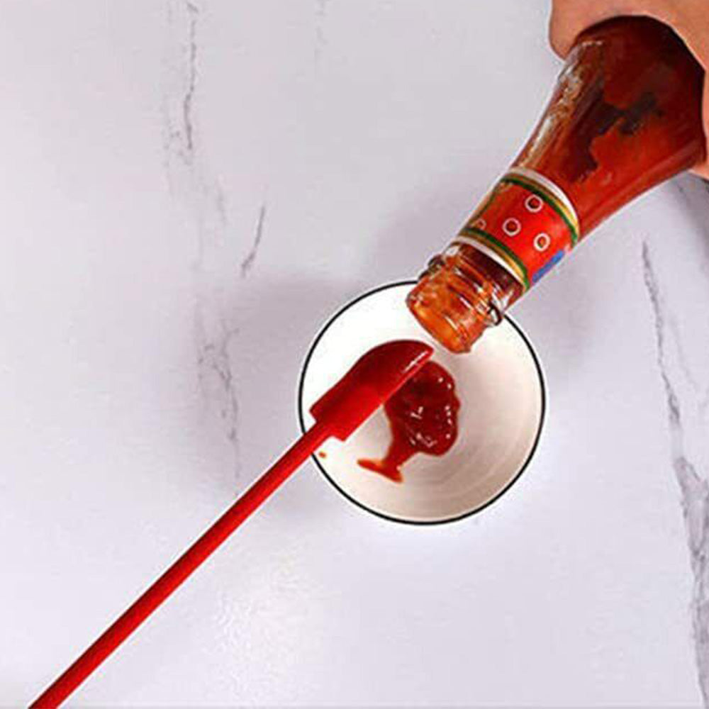 3Pcs Set Mini Silicone Spatula Reusable Cosmetics Splatula Jar Scrapers Red