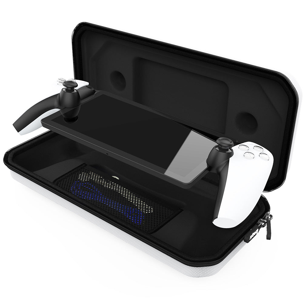 Portable Handheld Storage Case Protective Carry Bag for PS5 Portal Travel Use-White