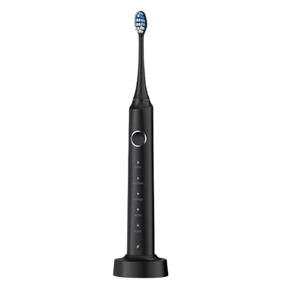 5-Mode Electric Toothbrush with Timer Travel Sonic Toothbrush with 6 Replacement Heads Black