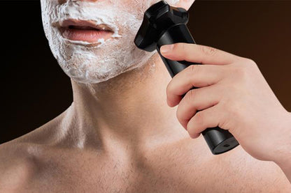 4 in1 Electric Razor Men High-Speed Motor Waterproof Shaver for Face Nose-Black