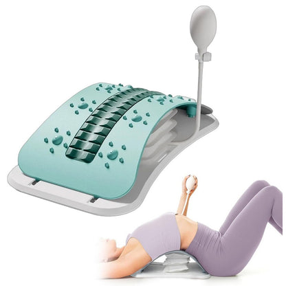Back Stretcher for Lower Back Pain Relief Back Cracker Board Lumbar Support Board-Green