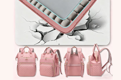 2-in-1 Laptop Lunch Backpack - Pink