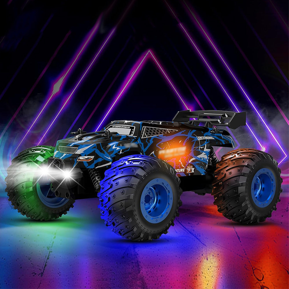 1:18 Scale Remote Control Car All-Terrain RC Truck with LED Lights Navy