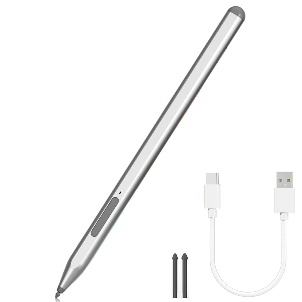 Rechargeable Stylus Pen for Microsoft Surface Pro 11 10 9 8 7 Go X-Silver
