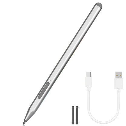 Rechargeable Stylus Pen for Microsoft Surface Pro 11 10 9 8 7 Go X-Silver