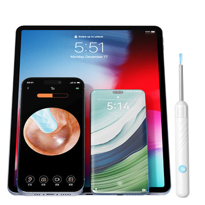 HD Ear Wax Removal Camera Tool for iOS & Android Wireless Visual Ear Cleaner-White