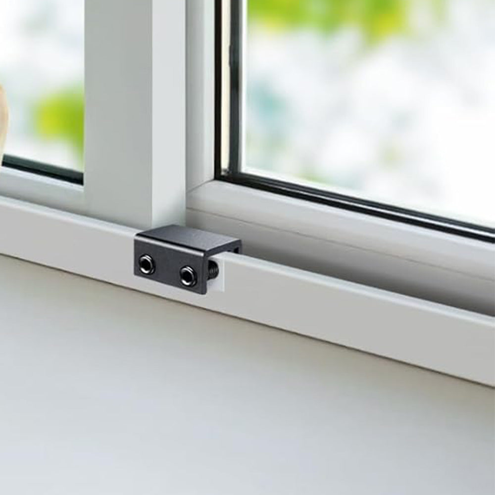 4 Pack Sliding Window Locks with Key for Vertical Horizontal Sliding Windows Doors-Black