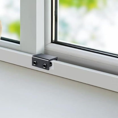 4 Pack Sliding Window Locks with Key for Vertical Horizontal Sliding Windows Doors-Black