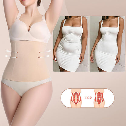 Postpartum Waist Trainer Breathable Postpartum Belly Band - Beige