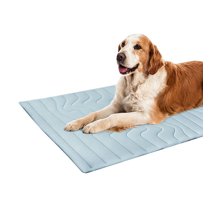 Pet Cooling Mat Summer Dog Bed Scratch Resistant Cat Bed 91x58cm Blue