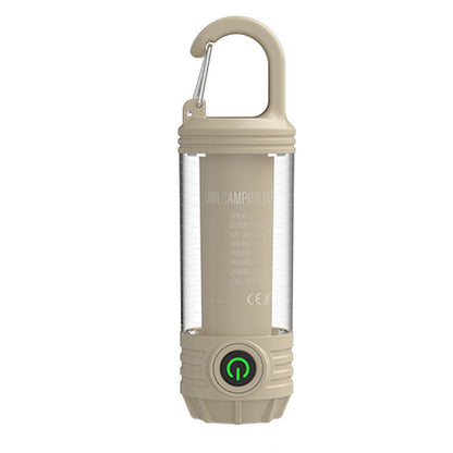LED Camping Keychain Light ââ‚?Mini Lantern with Hook for Outdoor Use Khaki