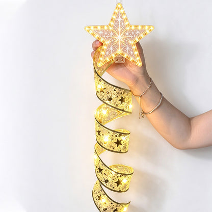 Christmas Hanging Decoration Spiral LED Light for Christmas Tree - Star