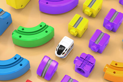 123Pcs Set Building Block Electric Train Set with Upside Down Racing