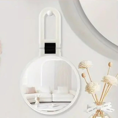Foldable Double-sided Makeup Mirror 1X 30X Magnifying Mirror with Adjustable Stand White