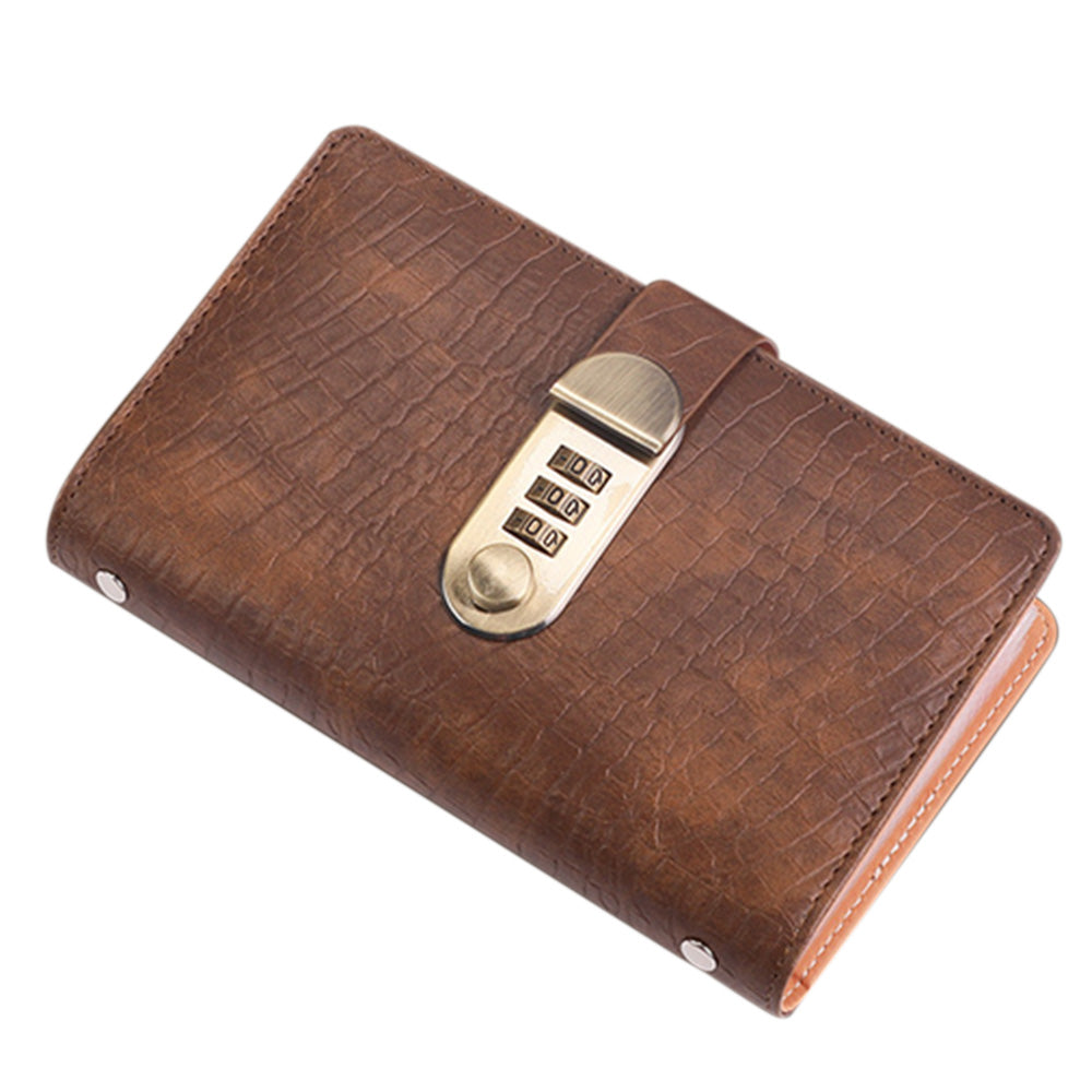 100 Envelope Savings Challenge Book with 3 Digit Combination Lock - Brown