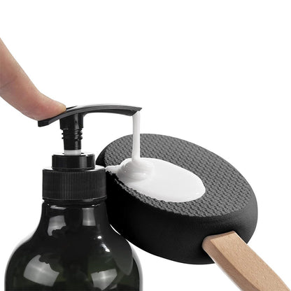 Back & Foot Lotion Applicator with 4 Replacement Pads Sunscreen Applicator Tool Black