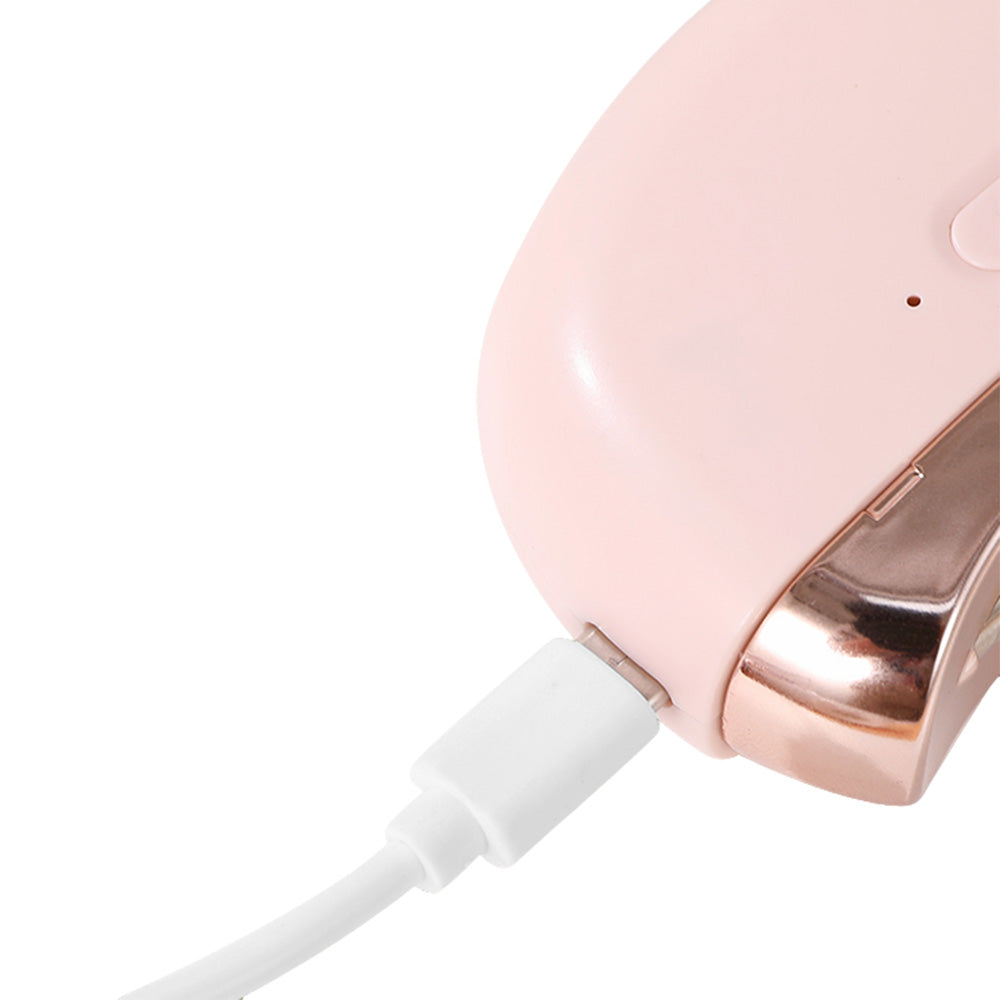 2-in-1 Electric Nail Clipper and Nail Polisher Portable Grooming Tool Pink