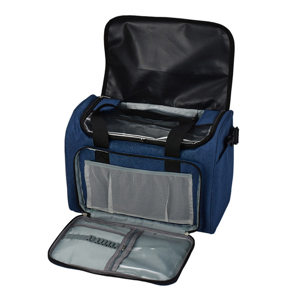 Knitting Storage Bag Wool Tote Crichet Hook Needles Accessories Organizer-Blue