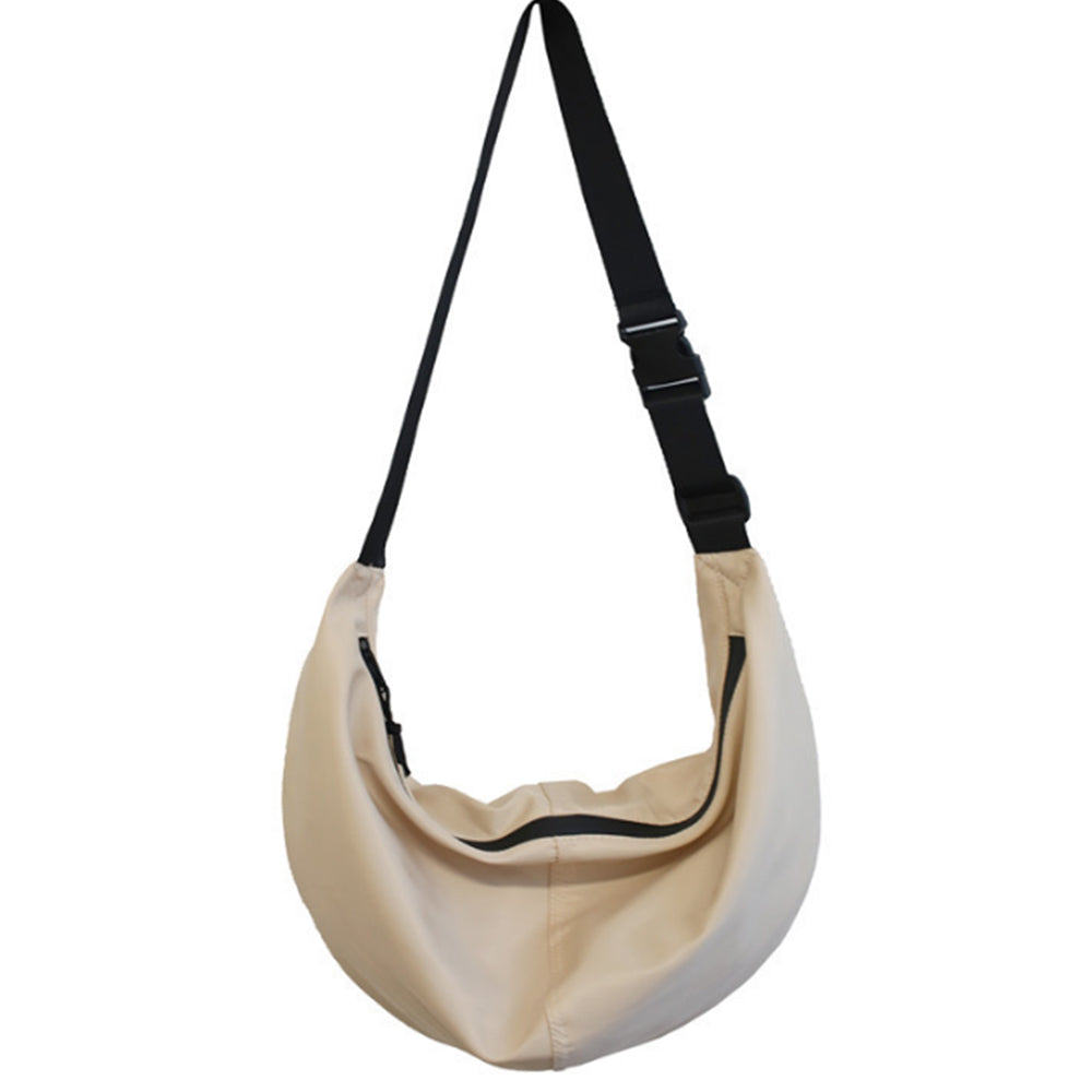 Trendy Dumpling Crossbody Bag Casual Sling Bag Half Moon Shoulder Messenger Bag Khaki
