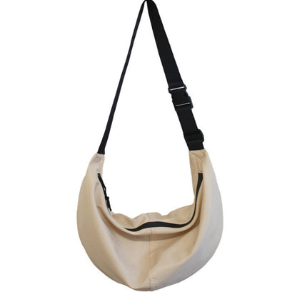 Trendy Dumpling Crossbody Bag Casual Sling Bag Half Moon Shoulder Messenger Bag Khaki