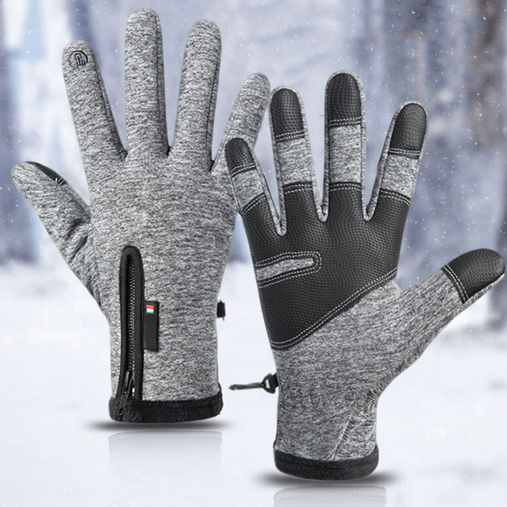 Winter Gloves Thermal Touch Screen Windproof Warm Outdoor Cold Weather-Grey