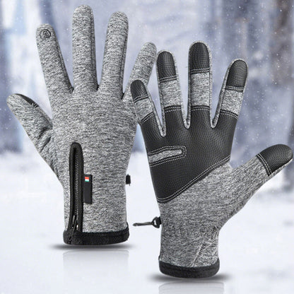 Winter Gloves Thermal Touch Screen Windproof Warm Outdoor Cold Weather-Grey