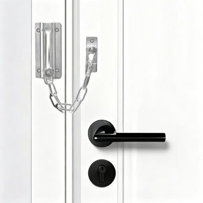 2 Pack Door Security Chain Lock Strong Door Chain Lock with 12 Screws for Wood Door-Silver