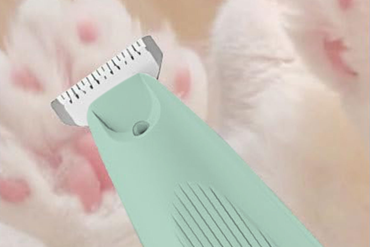 Electric Dog Paw Trimmer with LED Light Digital Display Dual Speed Pet Groomer-Green