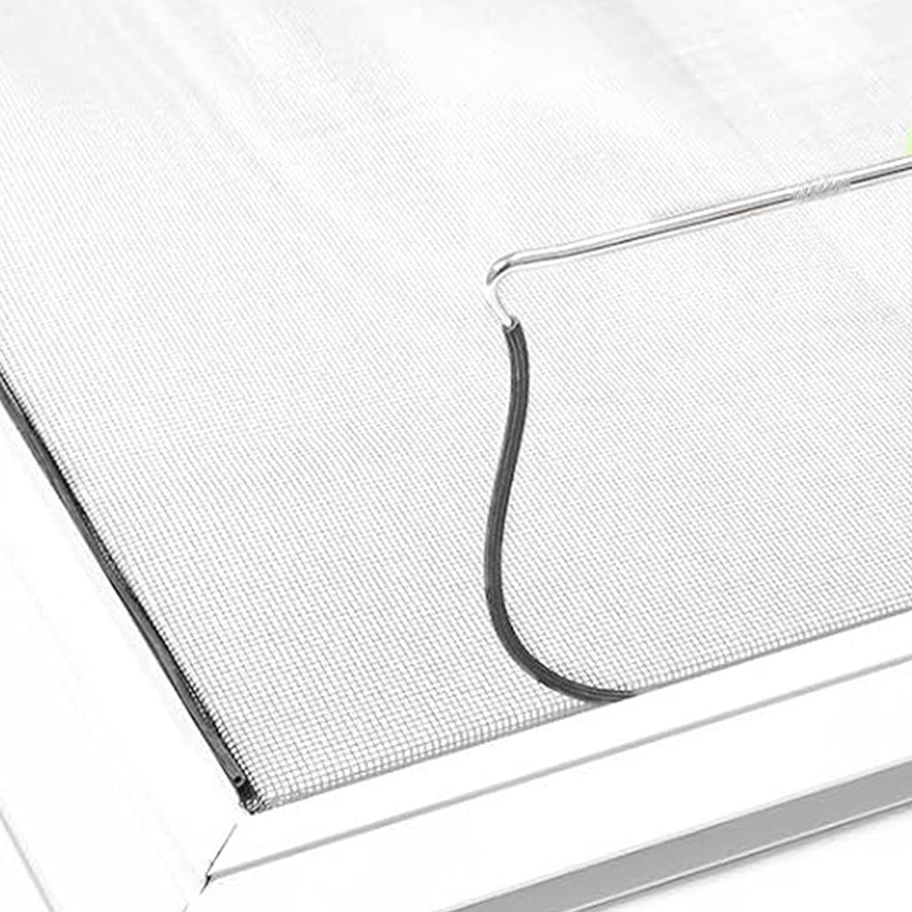 DIY Window Screen Repair Kit Fiberglass Mesh with Tools-Grey