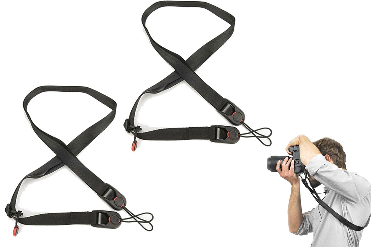 2Pcs Camera Strap Quick Release Neck Hanging Nylon Shoulder For DSLR SLR Camera