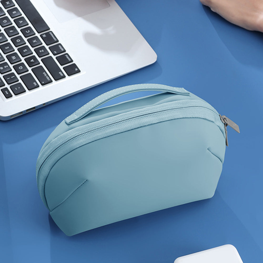 Travel Gadget Bag Organizer Small Electronics Organizer Pouch for Cables Cords Chargers Blue