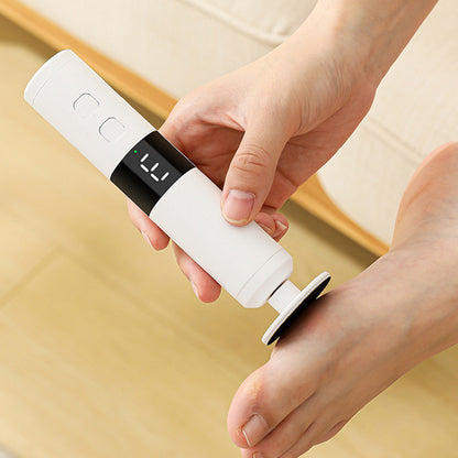2in1 Electric Foot Callus Remover Foot File Nail Grinder Rechargeable Foot Sander Pedicure Tool for Feet Dry Dead Skin-White